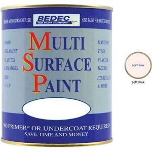 Bedec Multi Surface Paint - Gloss - Soft Pink - 750ml Bedec Multi Surface Paint - Gloss - Soft Pink - 750ml