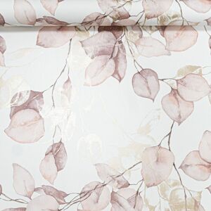 Muriva - Blush Ecualyptus Floral Wallpaper Cream Gold Metallic Pink Purple Leaves Smooth Muriva - Blush Ecualyptus Floral Wallpaper Cream Gold Metallic Pink Purple Leaves Smooth