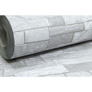 Erismann Grey Stone Brick Effect Wallpaper - 3D Realistic Design Erismann Grey Stone Brick Effect Wallpaper - 3D Realistic Design