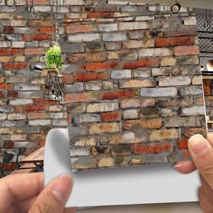 Ccykxa - Decorative Tile Stickers for Bathroom and Kitchen, 20 Pieces 3D Brick Style Faux Leather Imitation Stone Waterproof Self-adhesive Decoration Ccykxa - Decorative Tile Stickers for Bathroom and Kitchen, 20 Pieces 3D Brick Style Faux Leather Imitation Stone Waterproof Self-adhesive Decoration