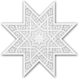 Profhome 157501 White Moroccan 3D Wall Panel - Wall Decor Profhome 157501 White Moroccan 3D Wall Panel - Wall Decor