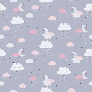 Children wallpaper wall Profhome 381251 non-woven wallpaper slightly textured with pattern for kids matt grey pink beige white 5.33 m2 (57 ft2) Children wallpaper wall Profhome 381251 non-woven wallpaper slightly textured with pattern for kids matt grey pink beige white 5.33 m2 (57 ft2)