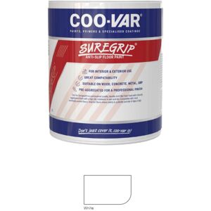 COO-VAR CooVar Suregrip Anti Slip Floor Paint - White - 2.5 Litre COO-VAR CooVar Suregrip Anti Slip Floor Paint - White - 2.5 Litre
