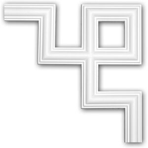 Profhome Decor - Corner element 152286 ative Element contemporary design white Profhome Decor - Corner element 152286 ative Element contemporary design white