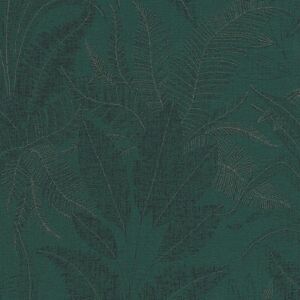 Profhome - Country style wallpaper wall 396543 non-woven wallpaper slightly textured with floral ornaments matt green silver black 5.33 m2 Profhome - Country style wallpaper wall 396543 non-woven wallpaper slightly textured with floral ornaments matt green silver black 5.33 m2