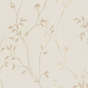 Profhome - Country style wallpaper wall 397671 non-woven wallpaper textured with floral ornaments matt beige cream brown 5.33 m2 Profhome - Country style wallpaper wall 397671 non-woven wallpaper textured with floral ornaments matt beige cream brown 5.33 m2