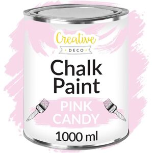 CREATIVE DECO Pink Chalk Paint 1L – Matt and Washable CREATIVE DECO Pink Chalk Paint 1L – Matt and Washable