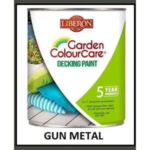 Liberon - Extreme Garden Decking Paint - Gun Metal - 2.5 Litres Liberon - Extreme Garden Decking Paint - Gun Metal - 2.5 Litres