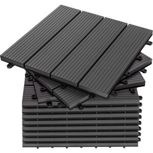 Deuba Casaria® 1x wpc Composite Decking Tile 30x30cm Cuttable Interlocking System Drainage System Garden Balcony Patio Click Lock-In Flooring Deck Deuba Casaria® 1x wpc Composite Decking Tile 30x30cm Cuttable Interlocking System Drainage System Garden Balcony Patio Click Lock-In Flooring Deck