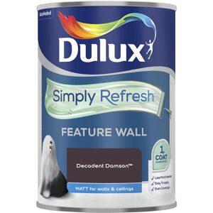 Dulux Retail - Dulux Simply Refresh Feature Wall Matt Emulsion Paint - 1.25L - Decadent Damson Dulux Retail - Dulux Simply Refresh Feature Wall Matt Emulsion Paint - 1.25L - Decadent Damson