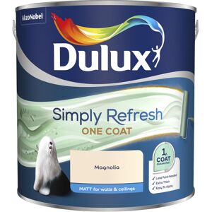 Dulux Retail - Dulux Simply Refresh One Coat Matt Emulsion Paint - 2.5L - Magnolia Dulux Retail - Dulux Simply Refresh One Coat Matt Emulsion Paint - 2.5L - Magnolia