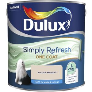 Dulux Retail - Dulux Simply Refresh One Coat Matt Emulsion Paint - 2.5L - Natural Hessian Dulux Retail - Dulux Simply Refresh One Coat Matt Emulsion Paint - 2.5L - Natural Hessian