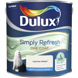 Dulux Retail - Dulux Simply Refresh One Coat Matt Emulsion Paint - 2.5L - Jasmine White Dulux Retail - Dulux Simply Refresh One Coat Matt Emulsion Paint - 2.5L - Jasmine White