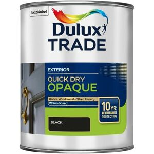 Trade Weathershield Quick Dry Opaque - Black - 1L - Dulux Trade Weathershield Quick Dry Opaque - Black - 1L - Dulux