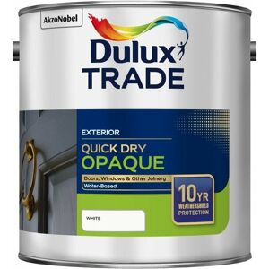 Dulux - Trade Weathershield Quick Dry Opaque - White - 2.5L Dulux - Trade Weathershield Quick Dry Opaque - White - 2.5L