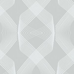 Erismann - Natalia Geometric Wave Grey Wallpaper Glitter Textured Paste The Wall Erismann - Natalia Geometric Wave Grey Wallpaper Glitter Textured Paste The Wall