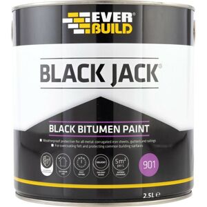 901 Bitumen Paint Black 2 .5LTR - Everbuild 901 Bitumen Paint Black 2 .5LTR - Everbuild