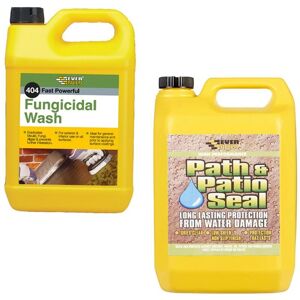 Everbuild - 404 Fungicidal Path Drive Wash Algae Remover and 405 Stone Sealer 5L Everbuild - 404 Fungicidal Path Drive Wash Algae Remover and 405 Stone Sealer 5L