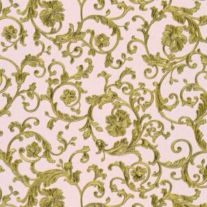 Profhome - Exclusive luxury wallpaper wall 343264 non-woven wallpaper slightly textured with floral ornaments glittering gold pink green 7.035 m2 (75 Profhome - Exclusive luxury wallpaper wall 343264 non-woven wallpaper slightly textured with floral ornaments glittering gold pink green 7.035 m2 (75
