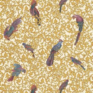 Profhome 370532-GU Non-woven Wallpaper - Gold, Violet, Cream - Textured, Shiny, Baroque Style Profhome 370532-GU Non-woven Wallpaper - Gold, Violet, Cream - Textured, Shiny, Baroque Style