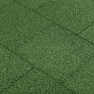 Vidaxl - Fall Protection Tiles 24 pcs Rubber 50x50x3 cm Green Vidaxl - Fall Protection Tiles 24 pcs Rubber 50x50x3 cm Green