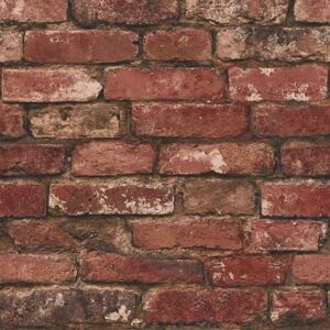 FINE DECOR Brewster FD31285 Rustic Brick Wallpaper, Red FINE DECOR Brewster FD31285 Rustic Brick Wallpaper, Red