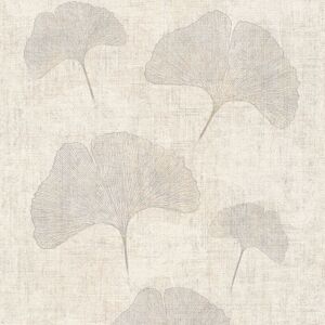 Profhome - Flowers wallcovering wall 322653 non-woven wallpaper slightly textured with floral pattern and metallic highlights beige silver brown 5.33 Profhome - Flowers wallcovering wall 322653 non-woven wallpaper slightly textured with floral pattern and metallic highlights beige silver brown 5.33