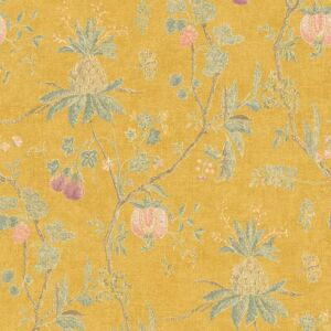 Flowers wallcovering wall Profhome 367194 non-woven wallpaper slightly textured with floral pattern matt yellow green 5.33 m2 (57 ft2) Flowers wallcovering wall Profhome 367194 non-woven wallpaper slightly textured with floral pattern matt yellow green 5.33 m2 (57 ft2)