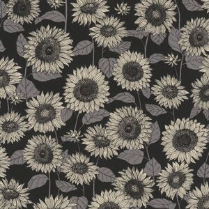Profhome 376854-GU Non-woven Floral Wallpaper - Black Anthracite Grey Beige - Wallcovering Profhome 376854-GU Non-woven Floral Wallpaper - Black Anthracite Grey Beige - Wallcovering