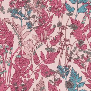 Profhome 377518-GU Pink Floral Non-woven Wallpaper - Wallpaper Profhome 377518-GU Pink Floral Non-woven Wallpaper - Wallpaper