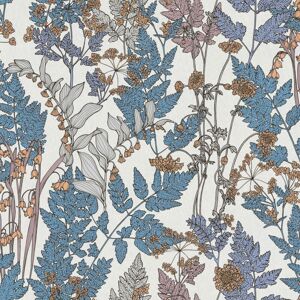 Profhome - Flowers wallcovering wall 377517 non-woven wallpaper smooth with floral pattern matt blue cream beige yellow 5.33 m2 (57 ft2) Profhome - Flowers wallcovering wall 377517 non-woven wallpaper smooth with floral pattern matt blue cream beige yellow 5.33 m2 (57 ft2)