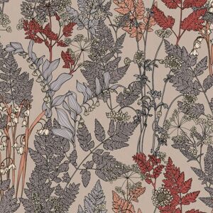 Profhome - Flowers wallcovering wall 377512 non-woven wallpaper smooth with floral pattern matt beige grey red orange 5.33 m2 (57 ft2) Profhome - Flowers wallcovering wall 377512 non-woven wallpaper smooth with floral pattern matt beige grey red orange 5.33 m2 (57 ft2)