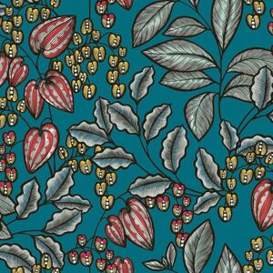 Profhome - Flowers wallcovering wall 377542 non-woven wallpaper smooth with floral pattern matt blue yellow red black 5.33 m2 (57 ft2) Profhome - Flowers wallcovering wall 377542 non-woven wallpaper smooth with floral pattern matt blue yellow red black 5.33 m2 (57 ft2)