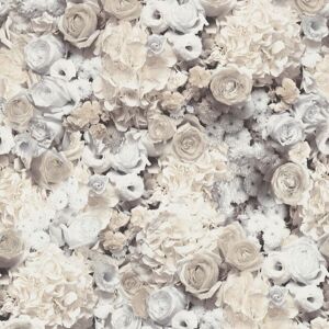 Profhome - Flowers wallcovering wall 380083 non-woven wallpaper smooth with floral pattern matt grey beige yellow 5.33 m2 (57 ft2) Profhome - Flowers wallcovering wall 380083 non-woven wallpaper smooth with floral pattern matt grey beige yellow 5.33 m2 (57 ft2)