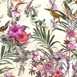 Flowers wallcovering wall Profhome 381786 smooth non-woven non-textured wallpaper with floral ornaments matt cream green pink beige 5.33 m2 Flowers wallcovering wall Profhome 381786 smooth non-woven non-textured wallpaper with floral ornaments matt cream green pink beige 5.33 m2