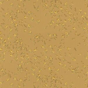 Profhome 935853-GU Floral Wallpaper - Non-woven, Gold, Textured Profhome 935853-GU Floral Wallpaper - Non-woven, Gold, Textured