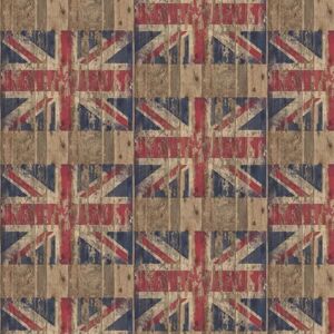Galerie - Distressed Brown Wood Union Jack Wallpaper Stylish Paste The Wall Galerie - Distressed Brown Wood Union Jack Wallpaper Stylish Paste The Wall