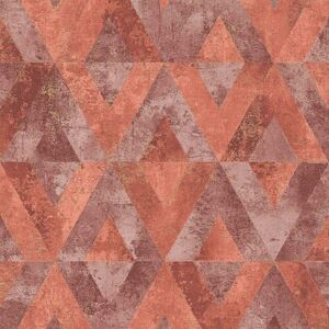 Geometric Wallpaper Rasch Blown Vinyl Paste The Wall Textured Red Gold Metallic Geometric Wallpaper Rasch Blown Vinyl Paste The Wall Textured Red Gold Metallic