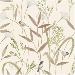 Grandeco Azuria Botanical Beige Vinyl Wallpaper Birds Scrubbable Paste The Wall Grandeco Azuria Botanical Beige Vinyl Wallpaper Birds Scrubbable Paste The Wall