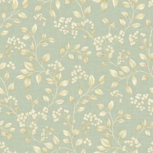 Grandeco - Blossom Trail Sage Green Wallpaper Textured Floral Paste The Wall Vinyl Grandeco - Blossom Trail Sage Green Wallpaper Textured Floral Paste The Wall Vinyl