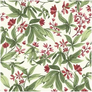 Grandeco Morgane Fuchsia Red Vinyl Wallpaper Paste The Wall Scrubbable Botanical Grandeco Morgane Fuchsia Red Vinyl Wallpaper Paste The Wall Scrubbable Botanical