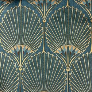 Grandeco - r Nile Palm Wallpaper Teal Art Decor Vinyl Wall Covering Grandeco - r Nile Palm Wallpaper Teal Art Decor Vinyl Wall Covering