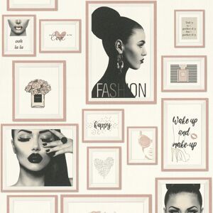 Profhome 369183-GU Pink Textured Collage Non-woven Wallpaper - Wall Covering Profhome 369183-GU Pink Textured Collage Non-woven Wallpaper - Wall Covering