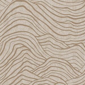 Profhome - Graphic wallpaper wall 395071 non-woven wallpaper textured with abstract pattern and metallic highlights beige gold grey 5.33 m2 Profhome - Graphic wallpaper wall 395071 non-woven wallpaper textured with abstract pattern and metallic highlights beige gold grey 5.33 m2