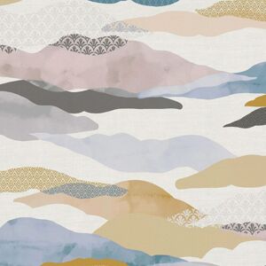 Profhome - Graphic wallpaper wall 396991 hot embossed non-woven wallpaper slightly textured design matt blue pink beige grey 5.33 m2 Profhome - Graphic wallpaper wall 396991 hot embossed non-woven wallpaper slightly textured design matt blue pink beige grey 5.33 m2