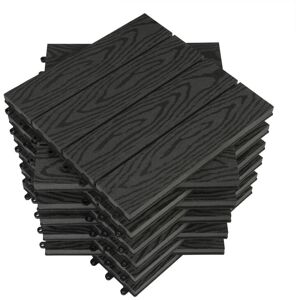 MEMKEY GTF002an Floor tiles wpc board 30x30cm covering for outdoor garden terrace in wood-plastic composite plug-in system, anthracite (11 pieces / 1 m²) MEMKEY GTF002an Floor tiles wpc board 30x30cm covering for outdoor garden terrace in wood-plastic composite plug-in system, anthracite (11 pieces / 1 m²)