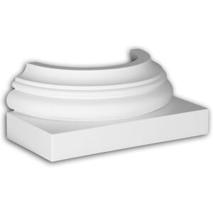 Profhome 447101 White Half Column Base - Lightweight, Sturdy, Exterior-Ready Profhome 447101 White Half Column Base - Lightweight, Sturdy, Exterior-Ready