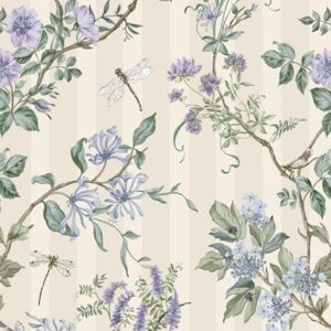 Holden Decor - Holden Hampton Gardens Neutral Blue Wallpaper Stripes Animals Paste The Paper Holden Decor - Holden Hampton Gardens Neutral Blue Wallpaper Stripes Animals Paste The Paper