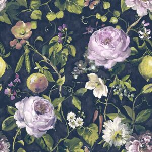 Holden - Mirabelle Floral Garden Cottage Navy Green Paste The Wall Wallpaper Holden - Mirabelle Floral Garden Cottage Navy Green Paste The Wall Wallpaper