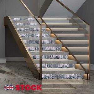 Holdfiturn 13PCS 18x100CM Stair Stickers Moroccan Mosaic Wall Tile Stickers Peel and Stick Backsplash Self-Adhesive Vinyl Home Decoration DIY Holdfiturn 13PCS 18x100CM Stair Stickers Moroccan Mosaic Wall Tile Stickers Peel and Stick Backsplash Self-Adhesive Vinyl Home Decoration DIY